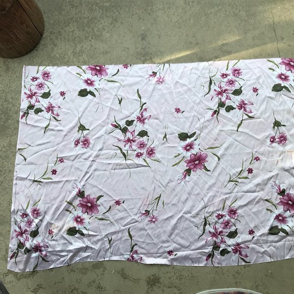Pink Floral Satin Fabric - Picture 2 of 4